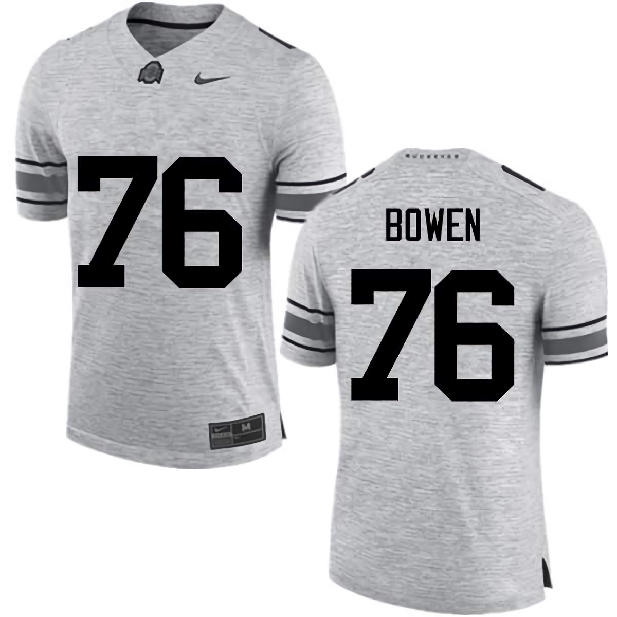 Branden Bowen Ohio State Buckeyes Men's NCAA #76 Nike Gray College Stitched Football Jersey PRQ1156CC